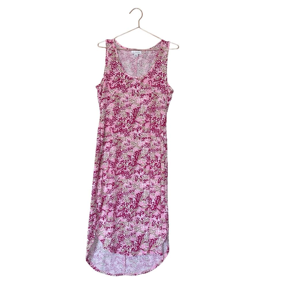 LA Threads sleeveless floral swing dress size medium midi